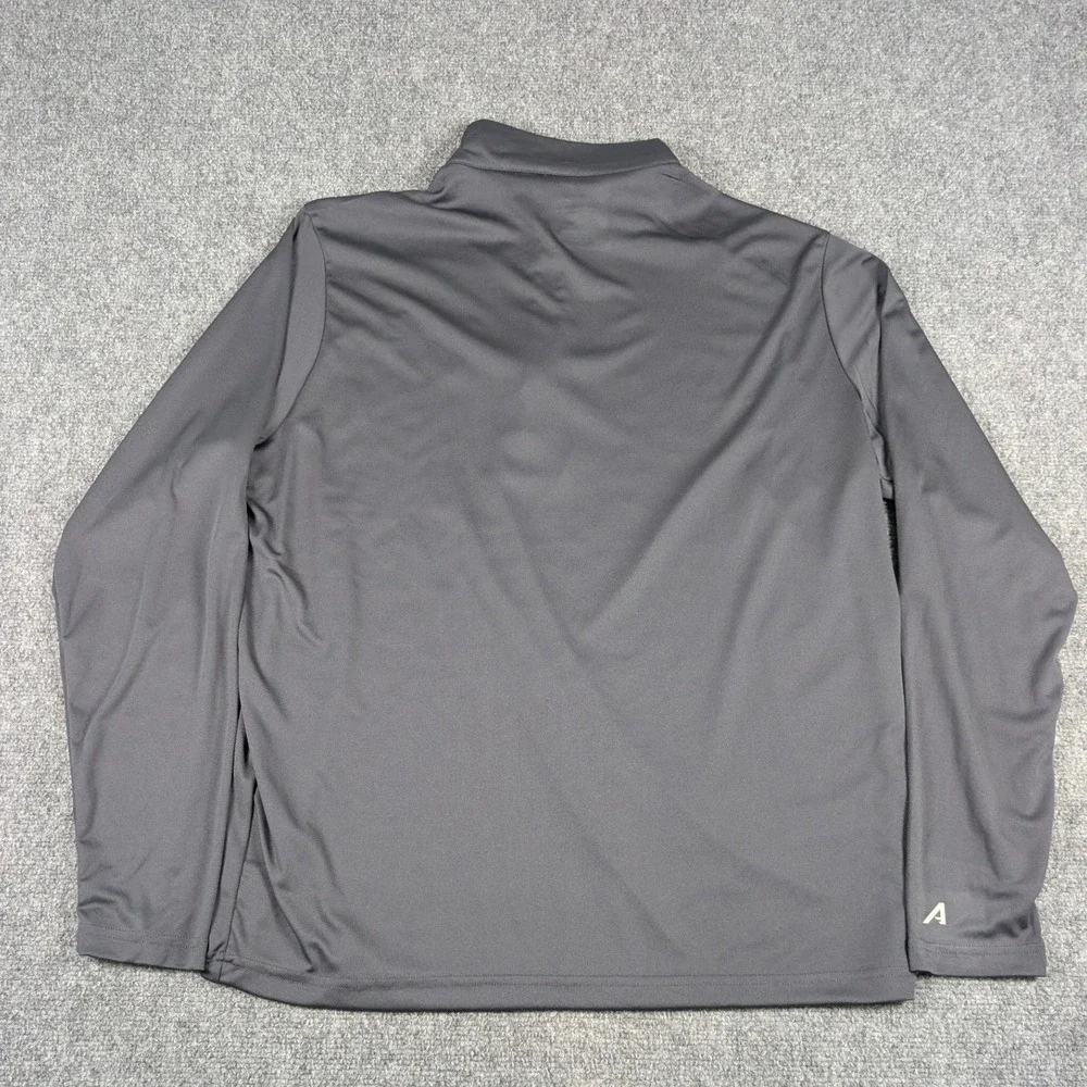 Detroit Lions Antigua Tribute Pullover Mens Large Smoke Grey NFL 1/4‎ Zip NWT